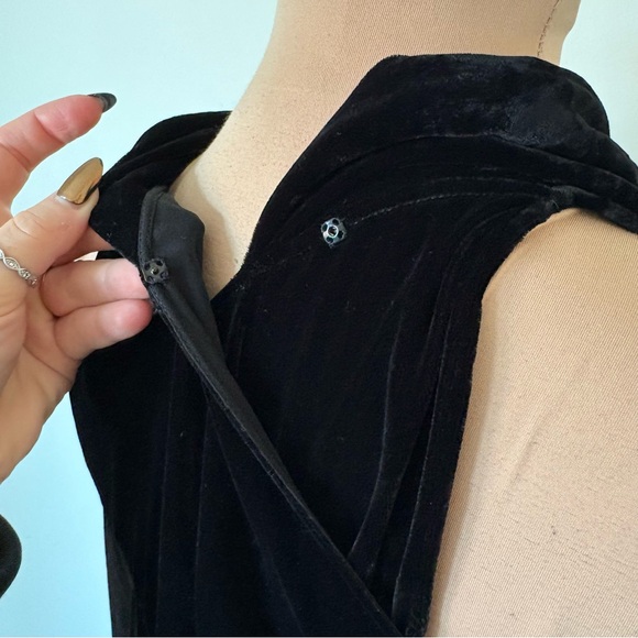 Rick Owens Limo F/W 2011 Velvet Silk Draped Cowl Neck Black Evening Gown EUC S - Picture 9 of 12